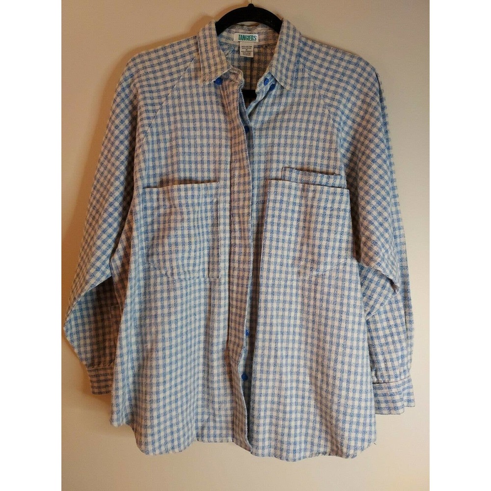 Tangiers Brand Womens Size Medium Long Sleeved Flannel Shirt